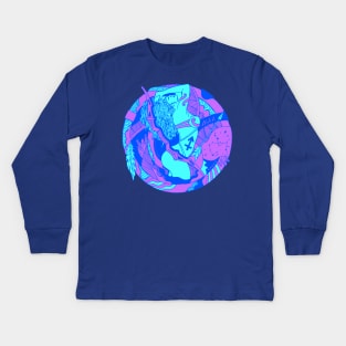 Blue Sagittarius Beauty Kids Long Sleeve T-Shirt